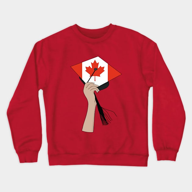 Holding the Square Academic Cap Canada Crewneck Sweatshirt by DiegoCarvalho